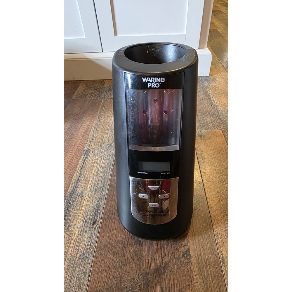 Waring Pro Wine Chiller Warmer RPC175WS Stainless Steel Black W/ Power Cord